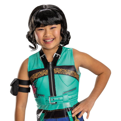 Perruque Zoey K-Pop Demon Hunters, accessoire de costume d'Halloween officiel pour filles, taille enfant