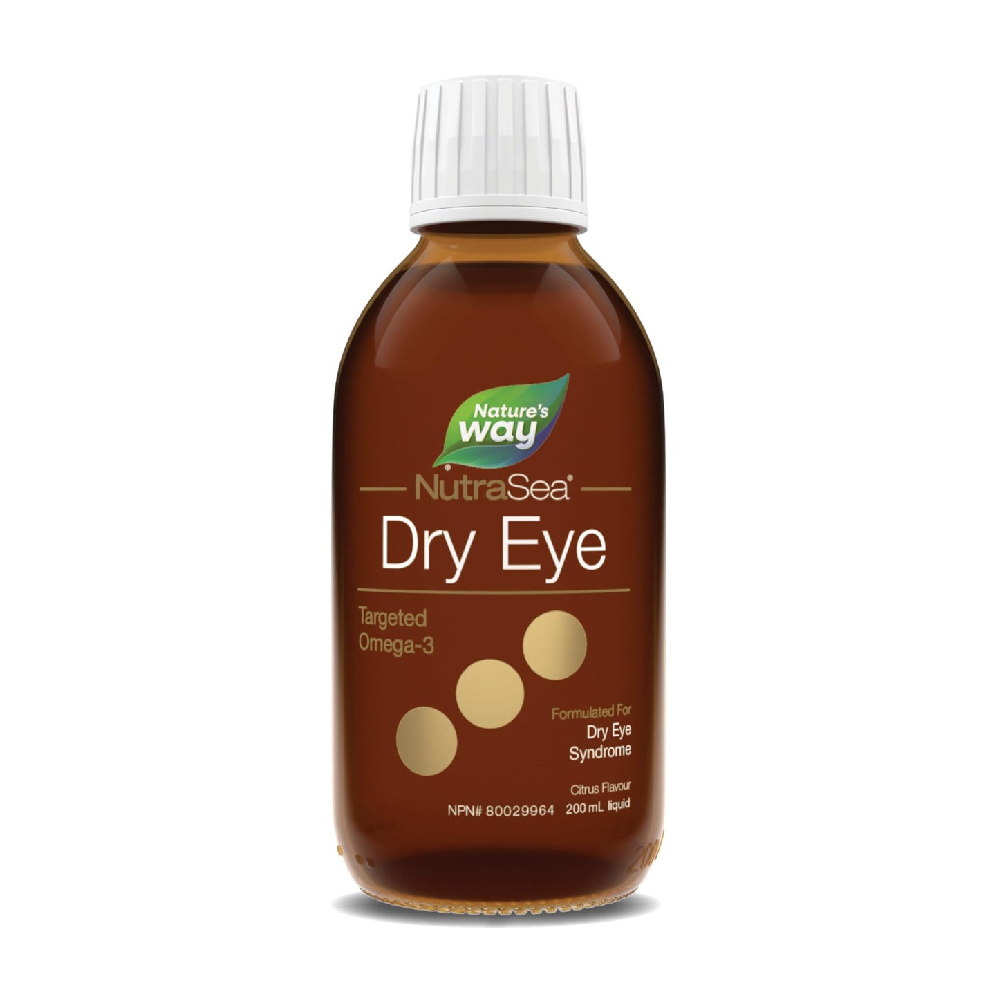 NutraSea Dry Eye Advanced Omega-3 Supplement - Support for Proper Tear Function - Citrus Flavour – 1500mg of EPA+ DHA & 150mg GLA Blend - 200 ml Liquid 🍁 All In One Marketplace Canada