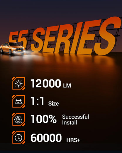 SEALIGHT H11 LED Fog Light Bulbs or DRL, 12000LM H8 H9 H16 Fog Lights LED Bulbs 600% Brightness Upgrade, F5 1:1 Size 100% Successful Installation for Trucks Cars, Pack of 2