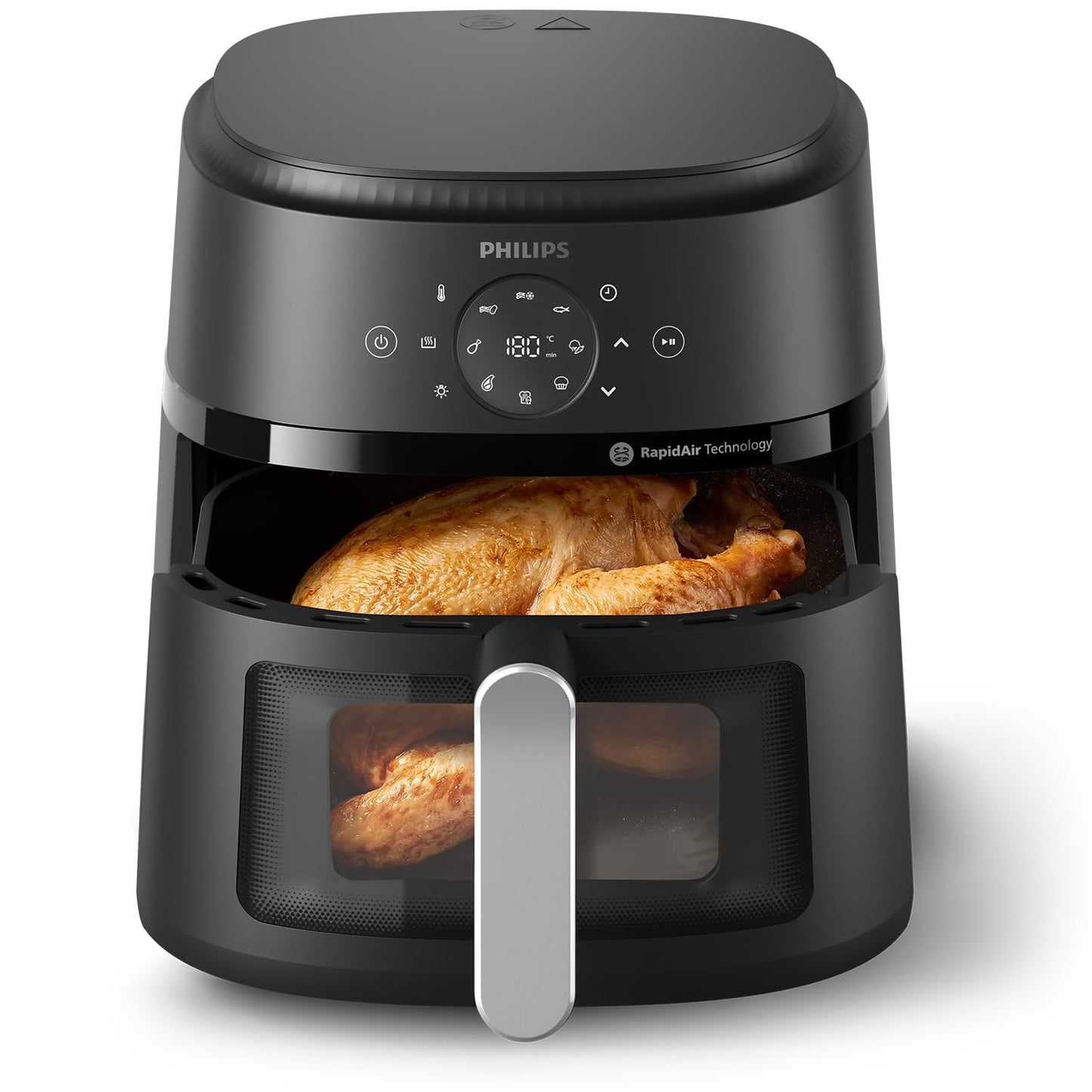Philips Air Fryer 2000 Series - 13-in-1 functions, 6.2L, Compact Design with Cooking Window, Black, (NA231/00) PHILIPS