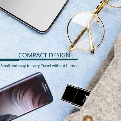 Fast Charging Block, USB Adaptive Fast Charger Box Android Cell Phone Wall Quick Tablet Charger Plug Adapter Compatible Samsung Galaxy S10 S9 S8 S7 A13 A16 Note 8 9 10 LG G7 Plus EP-TA20JBE (2 Pack)