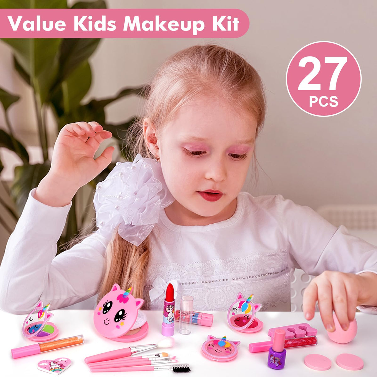 Kids Makeup Kit for Girls Toys, Teensymic Washable Girl Makeup Kit Gifts for Kids Make up Set Real Makeup for Kid Little Princess Christmas Birthday Gifts Toys for 3 -12 Year Old 🍁 All In One Marketplace Canada