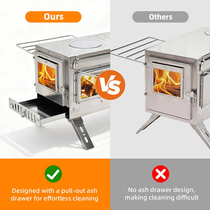 unho Stainless Hot Tent Stove Crack-Resistant Ceramic Glass Outdoor camping 🍁 All In One Marketplace Canada
