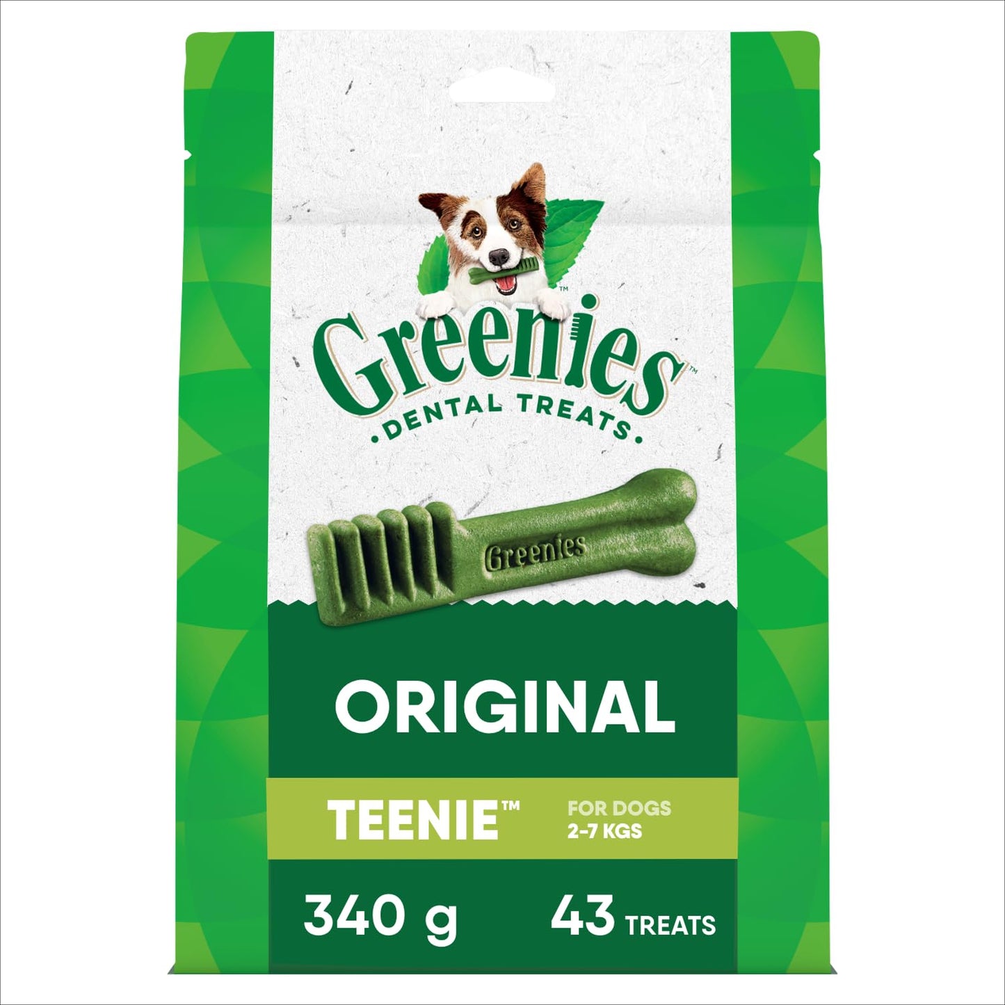 GREENIES Dog Treats Original Teenie Natural Dental Care, (43 Treats) 12oz. Pack