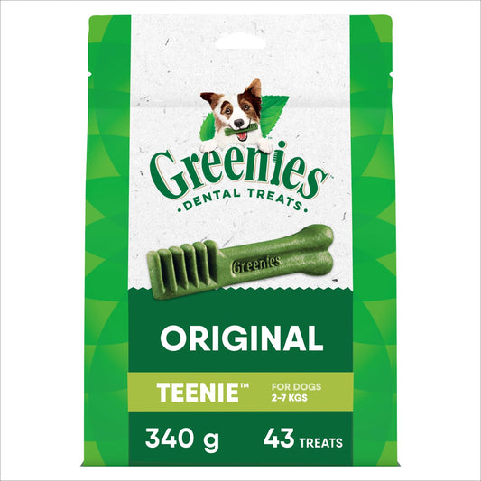 GREENIES Dog Treats Original Teenie Natural Dental Care, (43 Treats) 12oz. Pack