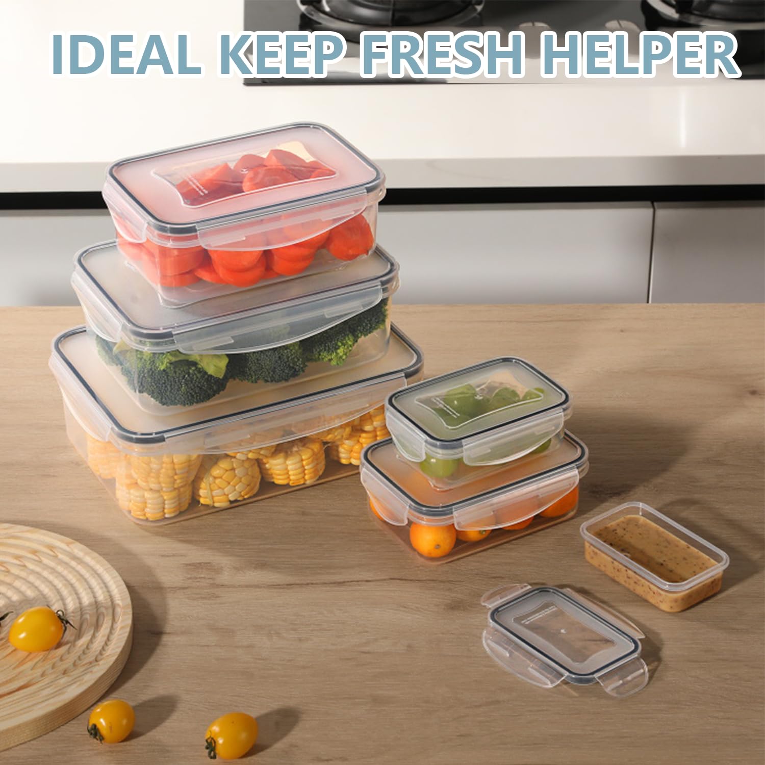 Pure Future 50-Piece Food Storage Containers Set (25-Pack) - Includes 2x JUMBO 2.5L (84oz) & 2x 1.5L Large Bins, Airtight Plastic Meal Prep Lunch Boxes with Lids, Microwave/Freezer Safe, BPA Free
