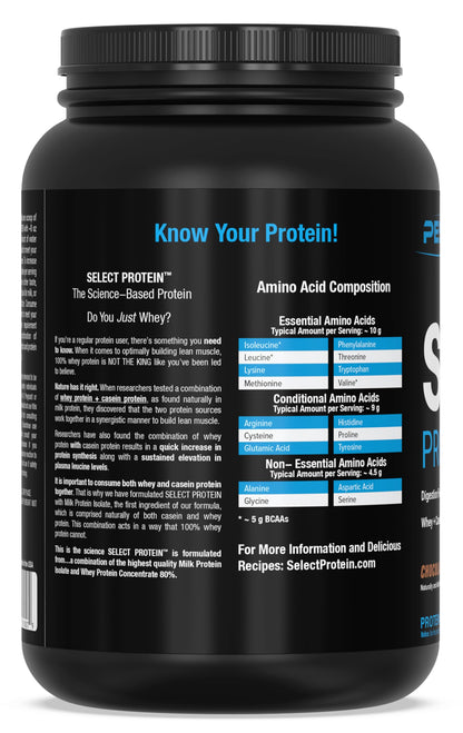 PEScience Select Protein Powder - Whey and Casein Blend, Chocolate Truffle, 27 Servings
