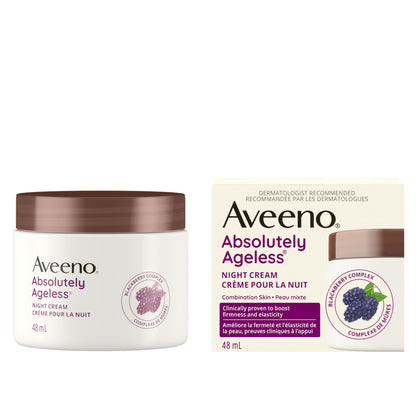 Aveeno Absolutely Ageless Night Cream/Aveeno Absolutely Ageless Restorative Night Cream, Anti Aging Moisturizer, Vitamins, Blackberry Complex, 48-mL 🍁 All In One Marketplace Canada