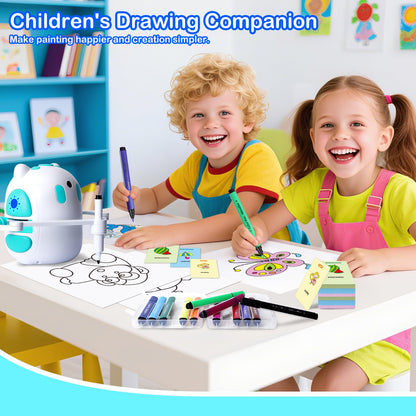 Drawing Robot for Kids 150 Educational Cards Smart Drawing Robot Voice Interactive Partner Montessori Painting Toy for Boys Girls Ages 3-8 Perfect for Birthdays Christmas Learning Fun（English Version） 🍁 All In One Marketplace Canada
