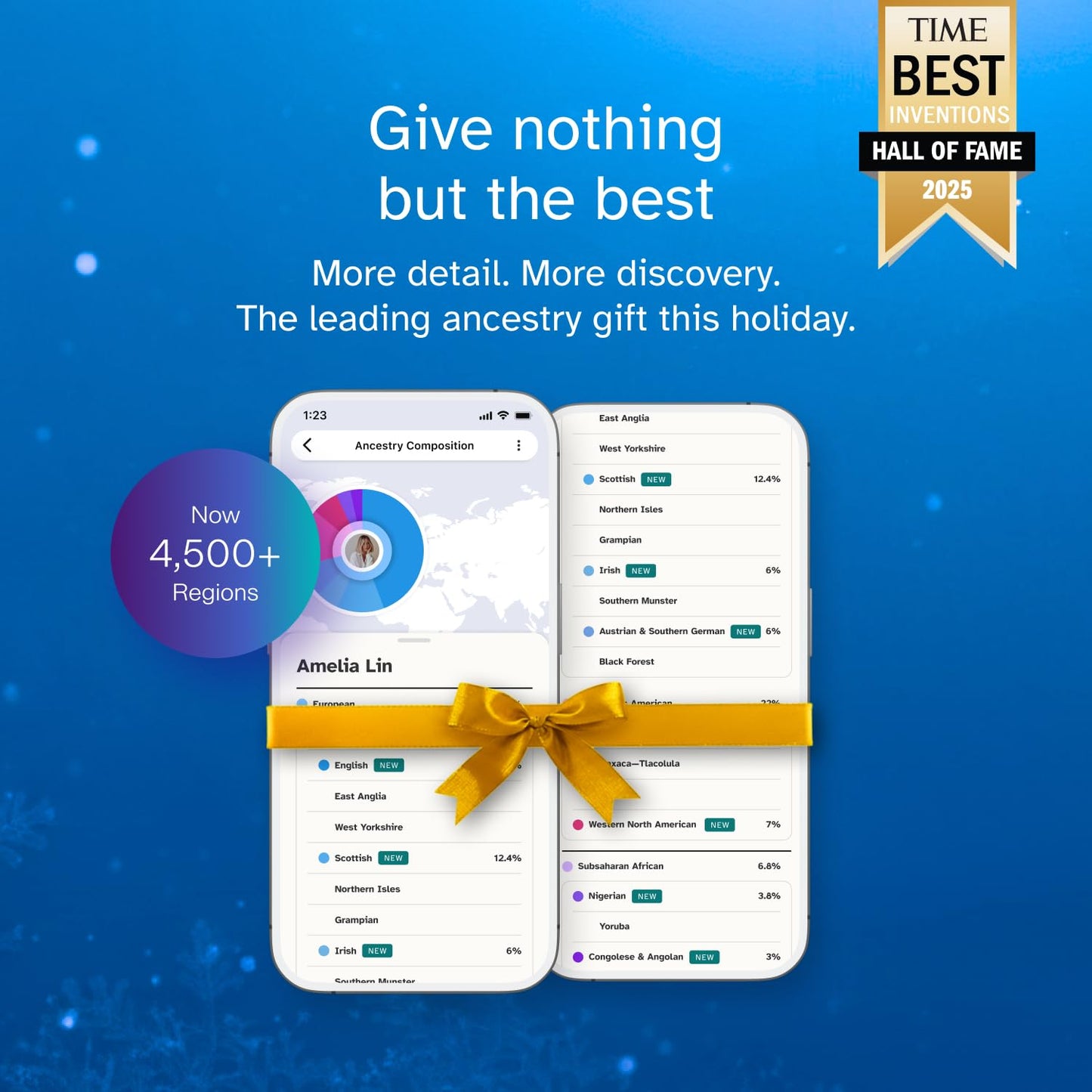 23andMe+ Premium Advanced Ancestry & Health - DNA Test Kit, Personal Genetic Insights, Plus 1-Year Access to Exclusive Health & Ancestry Reports, DNA Kit (Before You Buy See Important Test Info Below) - Available at All In One Marketplace Canada