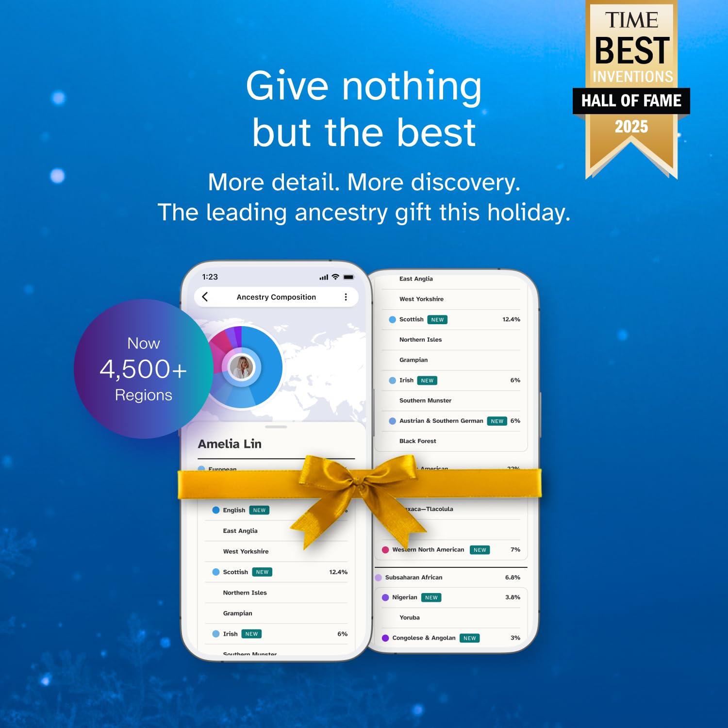 23andMe+ Premium Advanced Ancestry & Health - DNA Test Kit, Personal Genetic Insights, Plus 1-Year Access to Exclusive Health & Ancestry Reports, DNA Kit (Before You Buy See Important Test Info Below) - Available at All In One Marketplace Canada