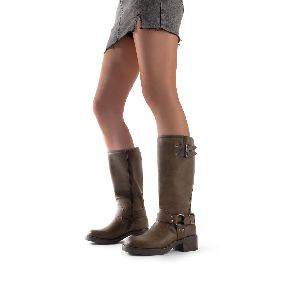 DREAM PAIRS Women Knee High Wide Calf Boots,Brown-Nubuck,7 🍁 All In One Marketplace Canada