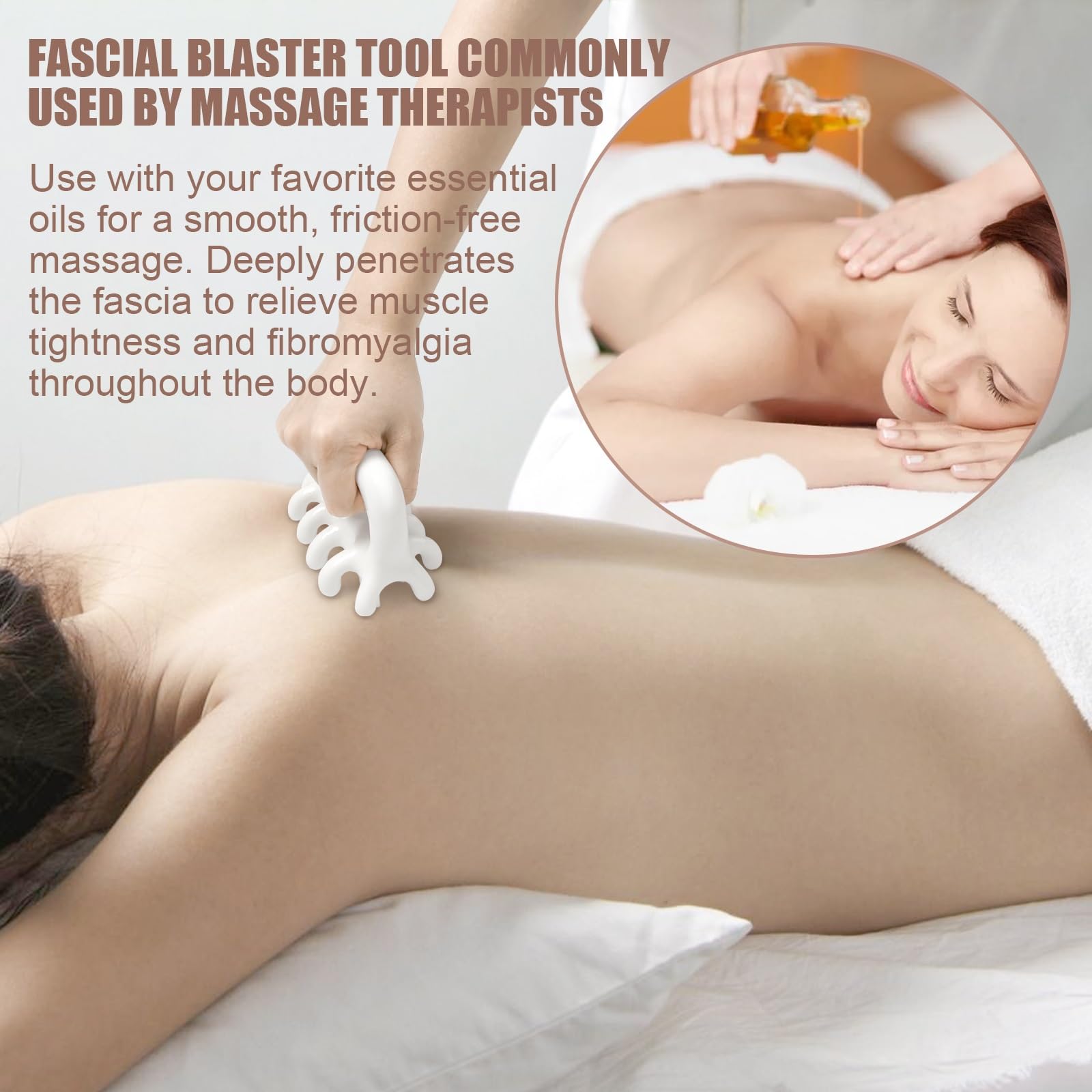 VEMOKY Fascia Massage Tool Trigger Point Massage Tools Anti Blaster for Cellulite Massager Tool Reaching Deep Myofascial Tissue Throughout The Body Release Muscle Knot Reduction Cellulite - Available at All In One Marketplace Canada