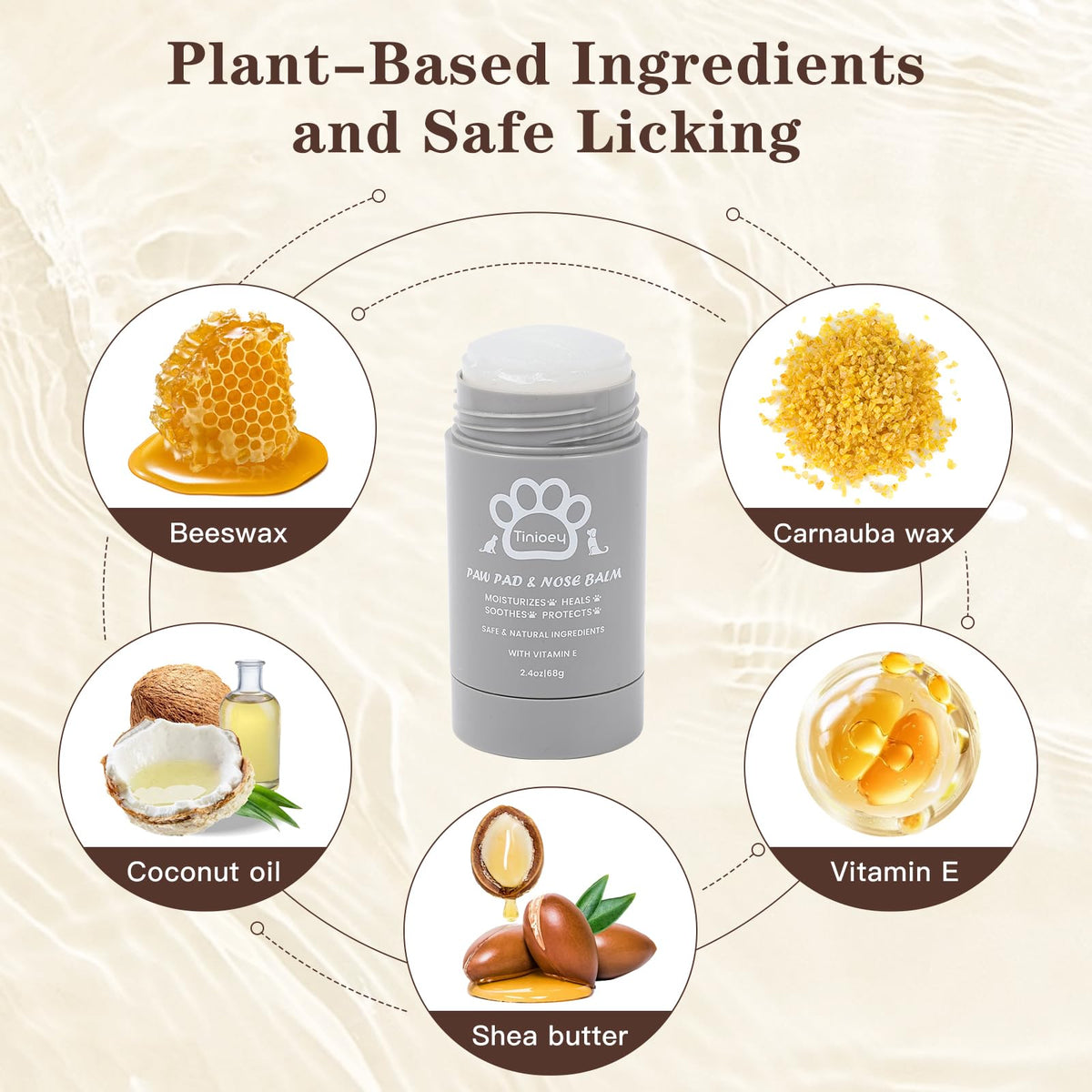 Dog Paw Balm Stick(2.4oz) | Natural Paw Protection for Dogs | Dog Essentials for Dog Winter Dry Cracked Dog Paw & Nose | Dog Gift Accessories for Pets | Dog Stuff with Shea Butter & Beewax 🍁 All In One Marketplace Canada
