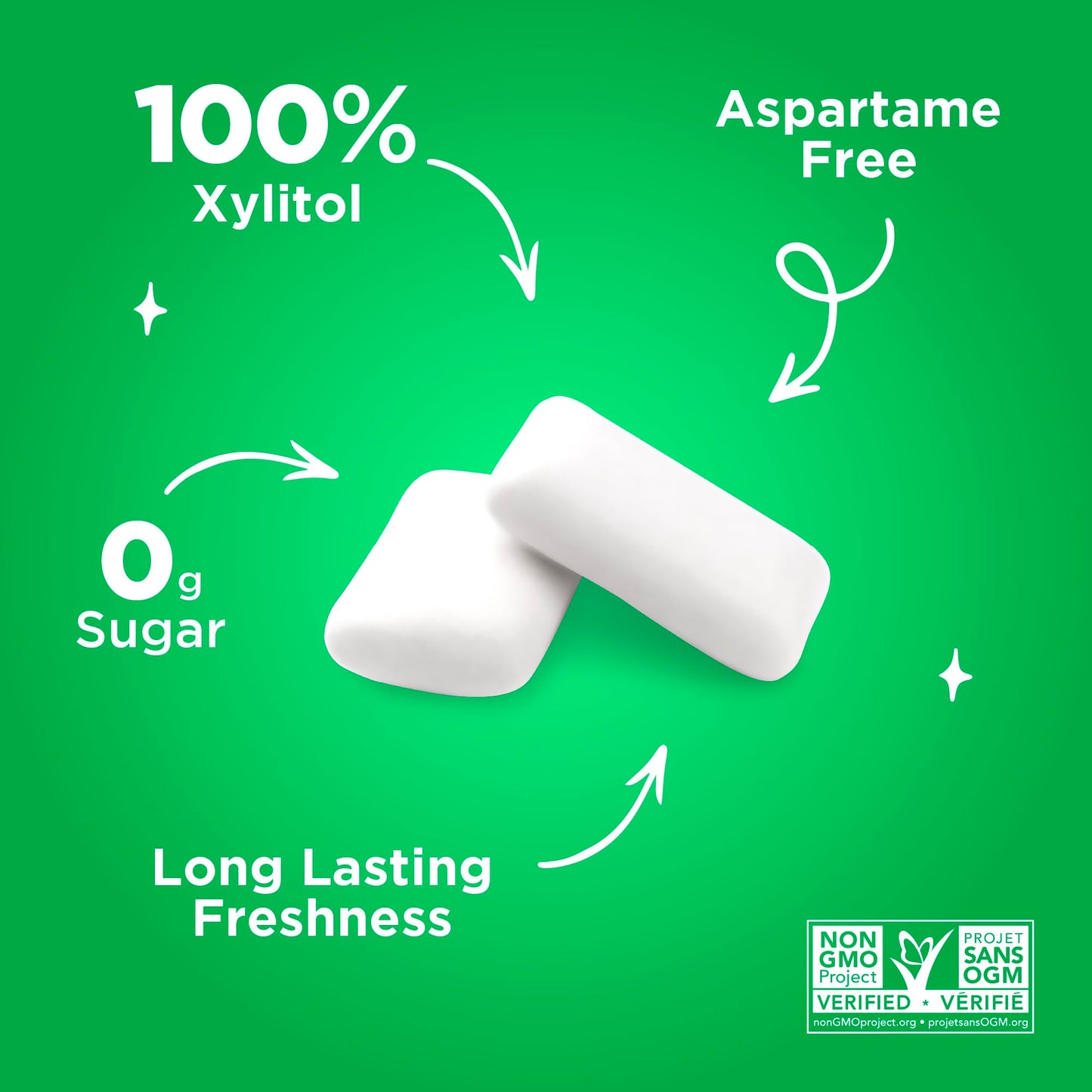 PUR Gum | Aspartame Free Chewing Gum | 100% Xylitol | Natural Spearmint Flavoured Gum, 55 Pieces (Pack of 6) - Available at All In One Marketplace Canada