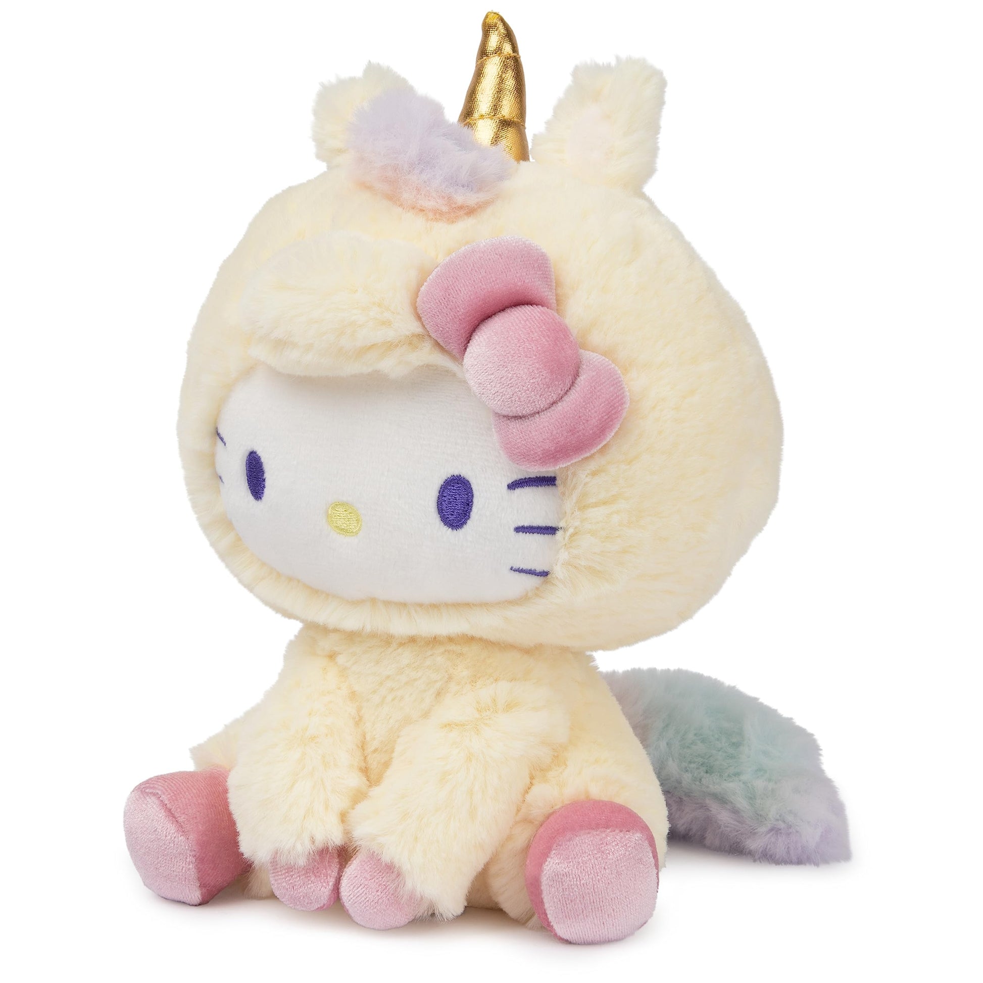 GUND Sanrio Hello Kitty Unicorn Plush Toy, Premium Stuffed Animal for Ages 1 and Up, Yellow, 6” GUND