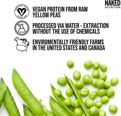 NAKED Pea Protein Isolate - 5lb Pure Plant-Based Powder, All 9 Essential Amino Acids, Non-GMO, Vegan