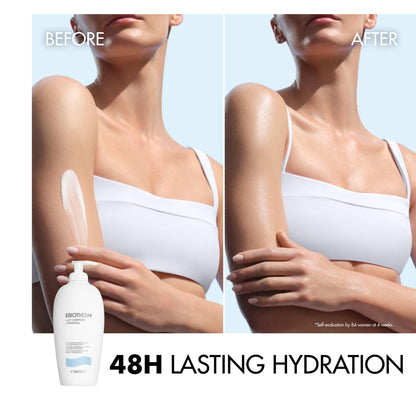 Biotherm Daily Moisturizing Body Lotion, Lait Corporel Hydrating Body Milk for Dry Skin, Fast Absorbing Texture, Light Citrus Scent, Helps Improve Skin Elasticity, 400 Ml