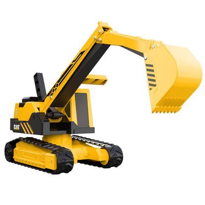 Cat Construction Toys, Steel Excavator 20" - Real Steel Body, Working Metal Bucket & Treads, Ergonomic Handles, Heavy-Duty Construction Vehicle for Indoor/Outdoor Play, Kids Ages 3 + CAT
