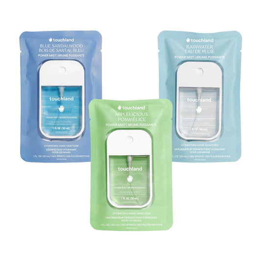 Touchland Hand Sanitizer Spray, Fresh & Woods Trio - 3 x 1 FL OZ