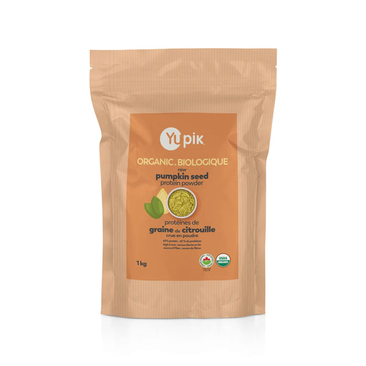 Yupik Organic Raw Pumpkin Seed Protein Powder 65% Protein 1kg – USDA Certified, Non-GMO, Vegan, Gluten-Free, Kosher