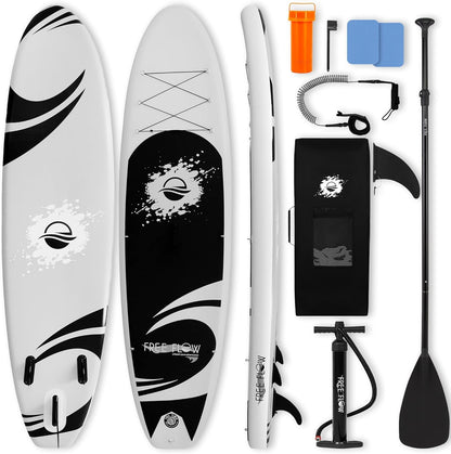 SereneLife 10'/10'6" Inflatable Stand Up Paddle Board with SUP Accessories, Inflatable SUP with Anti-Slip EVA Deck Pad, Wide Design Paddle Board for Adults and Youth 🍁 All In One Marketplace Canada