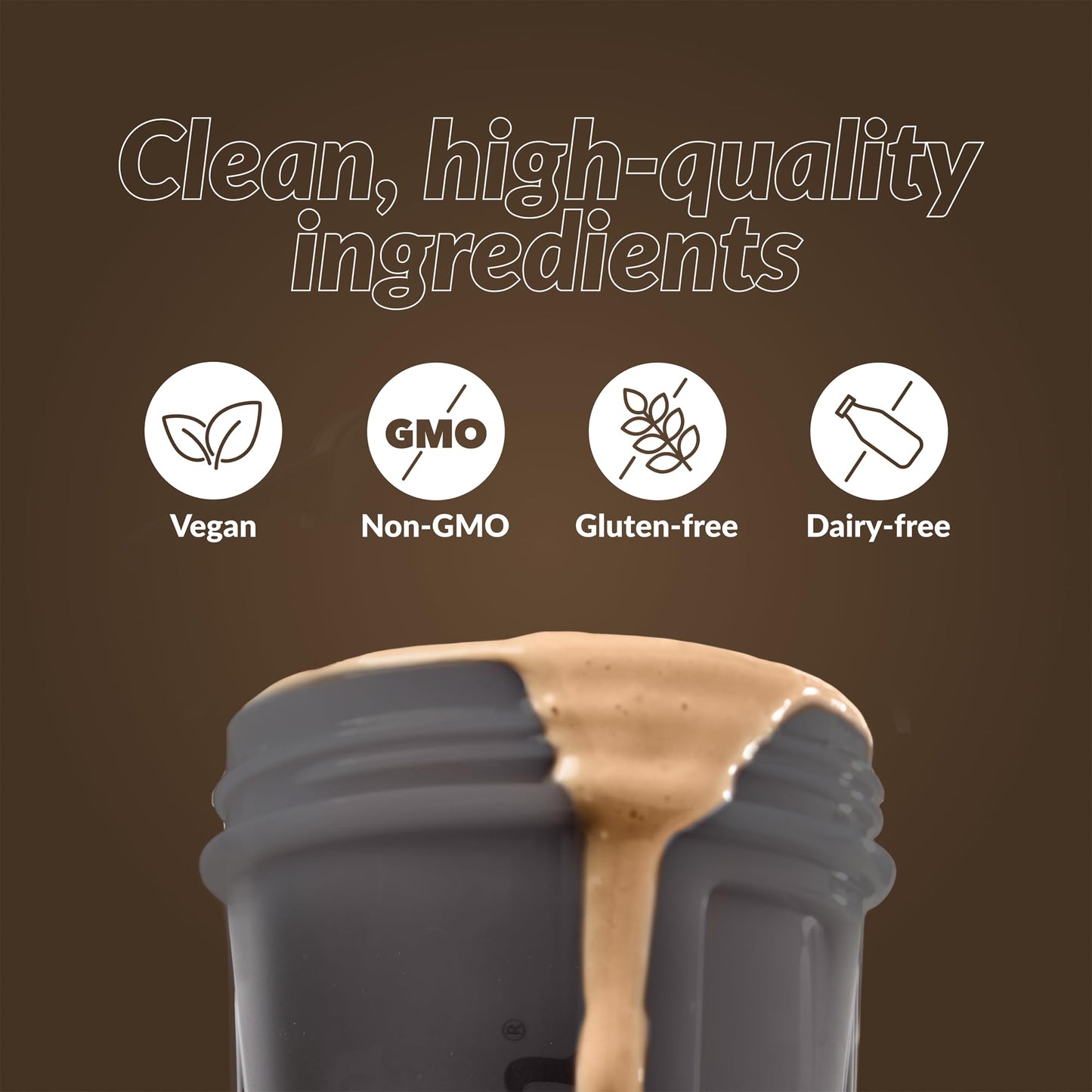 Good Protein – 32g Protein, Vegan High Protein Powder, 100% Natural, Non-GMO, Dairy-free, Gluten & Soy Free and No Added Sugar. Plant-Based Protein Shake (Chocolate Milk, 470 g)