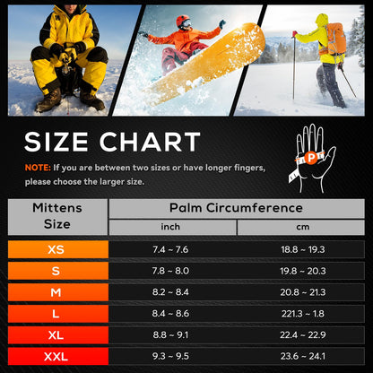 Heated Mittens Gloves for Women Men Electric Rechargeable Waterproof Ski Gloves for Winter Work Skiing Snowboarding(Black,M) 🍁 All In One Marketplace Canada