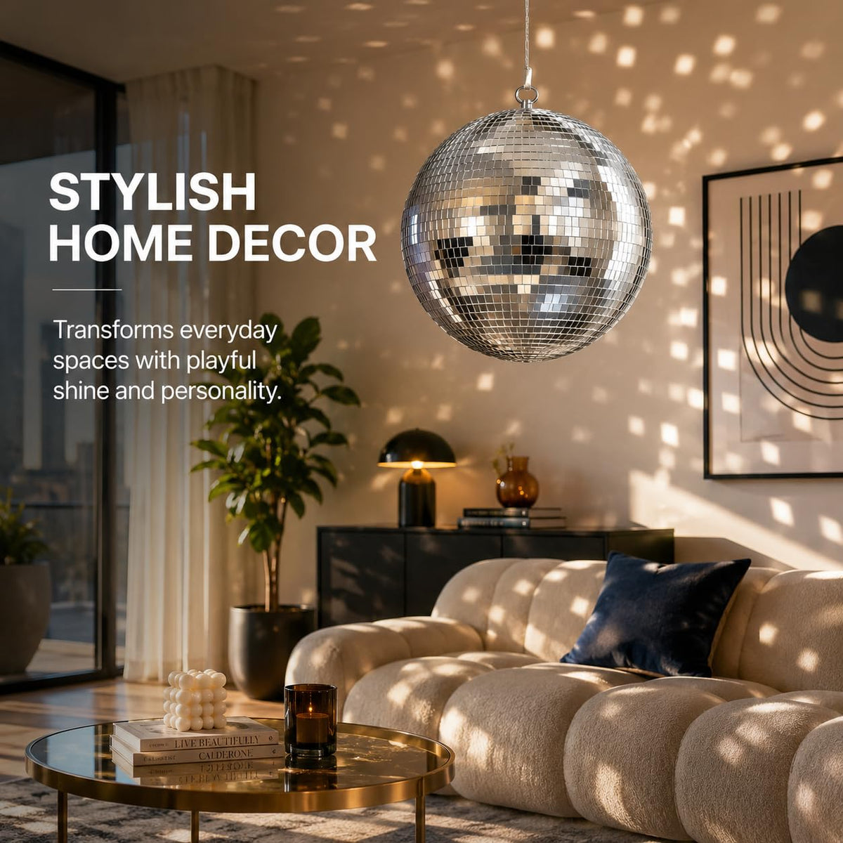 Youdepot 16-Inch Large Disco Ball Hanging Mirror Ball Decor 🍁 All In One Marketplace Canada