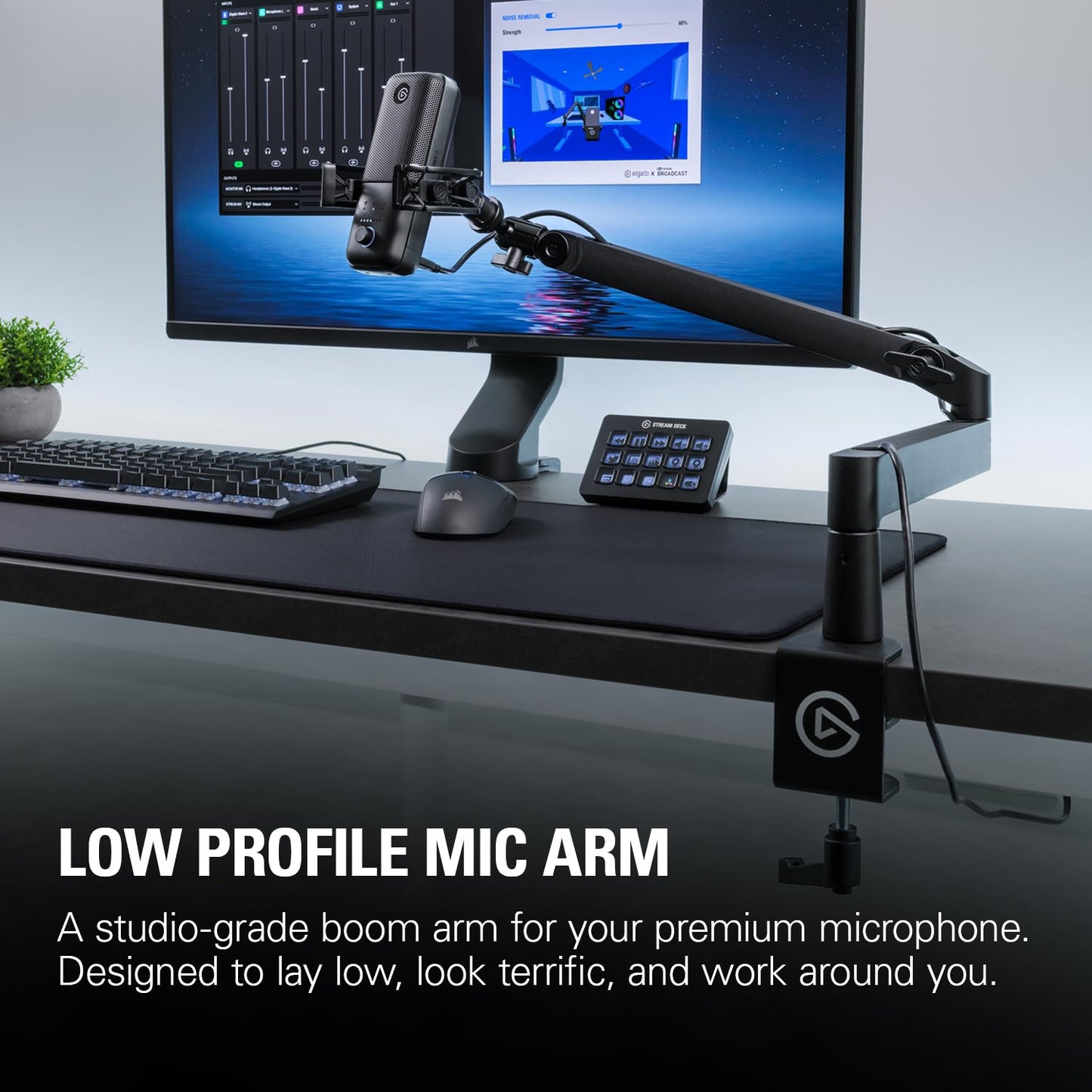 Elgato Wave Mic Arm Low Profile Microphone Boom Arm