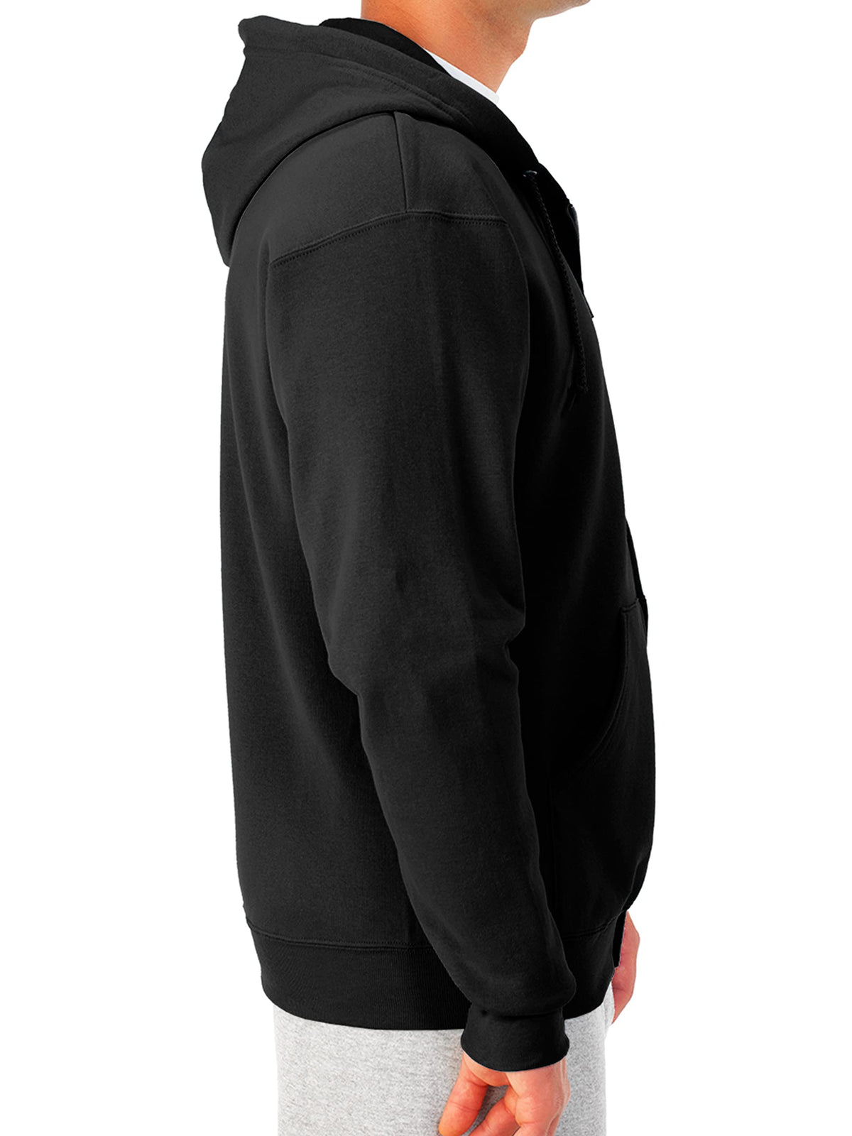 Jerzees NuBlend® Full-⁠Zip Hooded Sweatshirt, Black, Large
