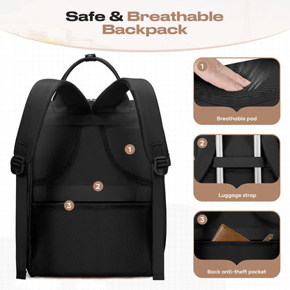 Maelstrom 15.6-17.3" Laptop Backpack with Lunch Box, Work Bag for Women Men