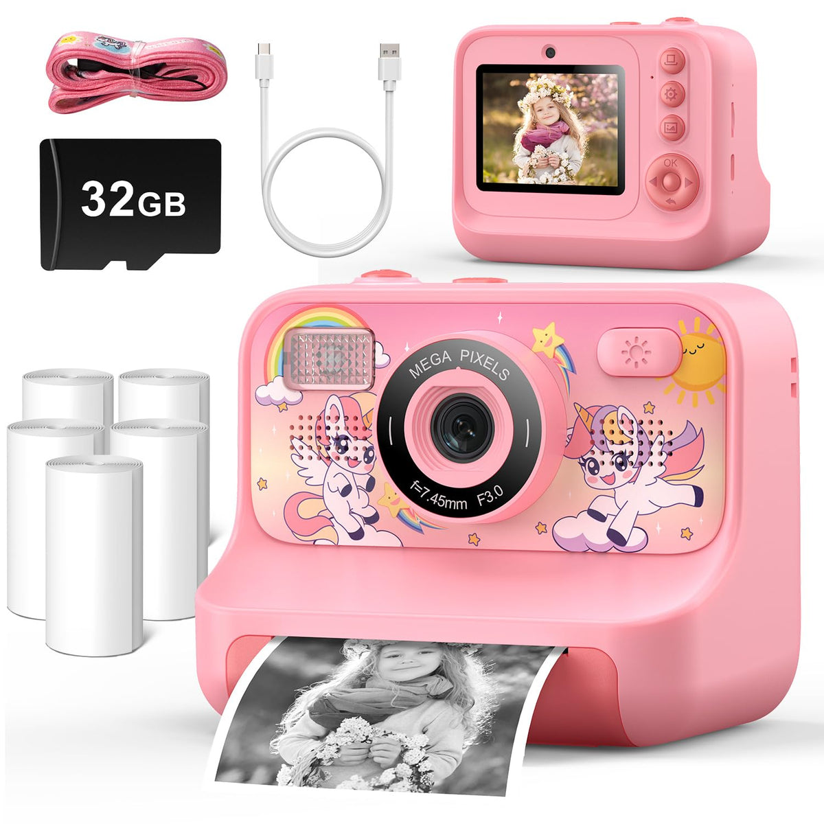 Kids Printing Camera for 3-12 Girls Boys Toddler Christmas Birthday Gifts 🍁 All In One Marketplace Canada