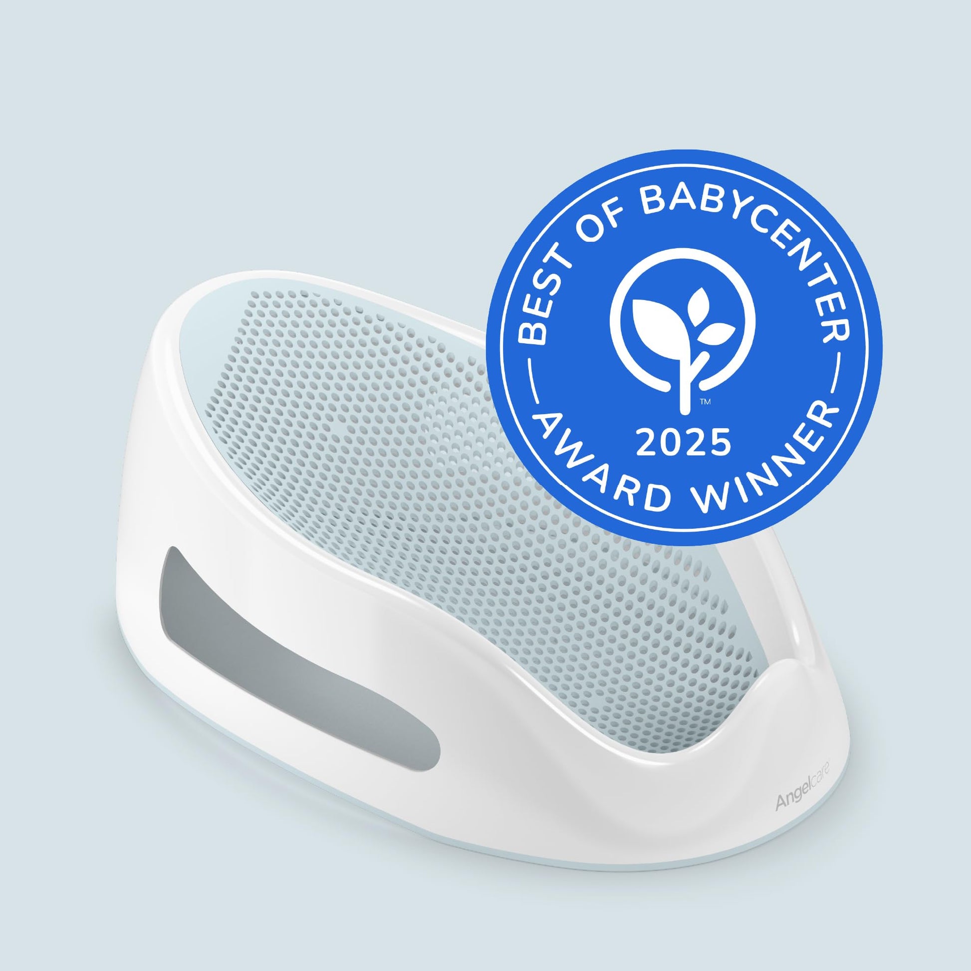 Angelcare Baby Bath Support, Aqua, for babies less than 6 months of age, Made in Canada