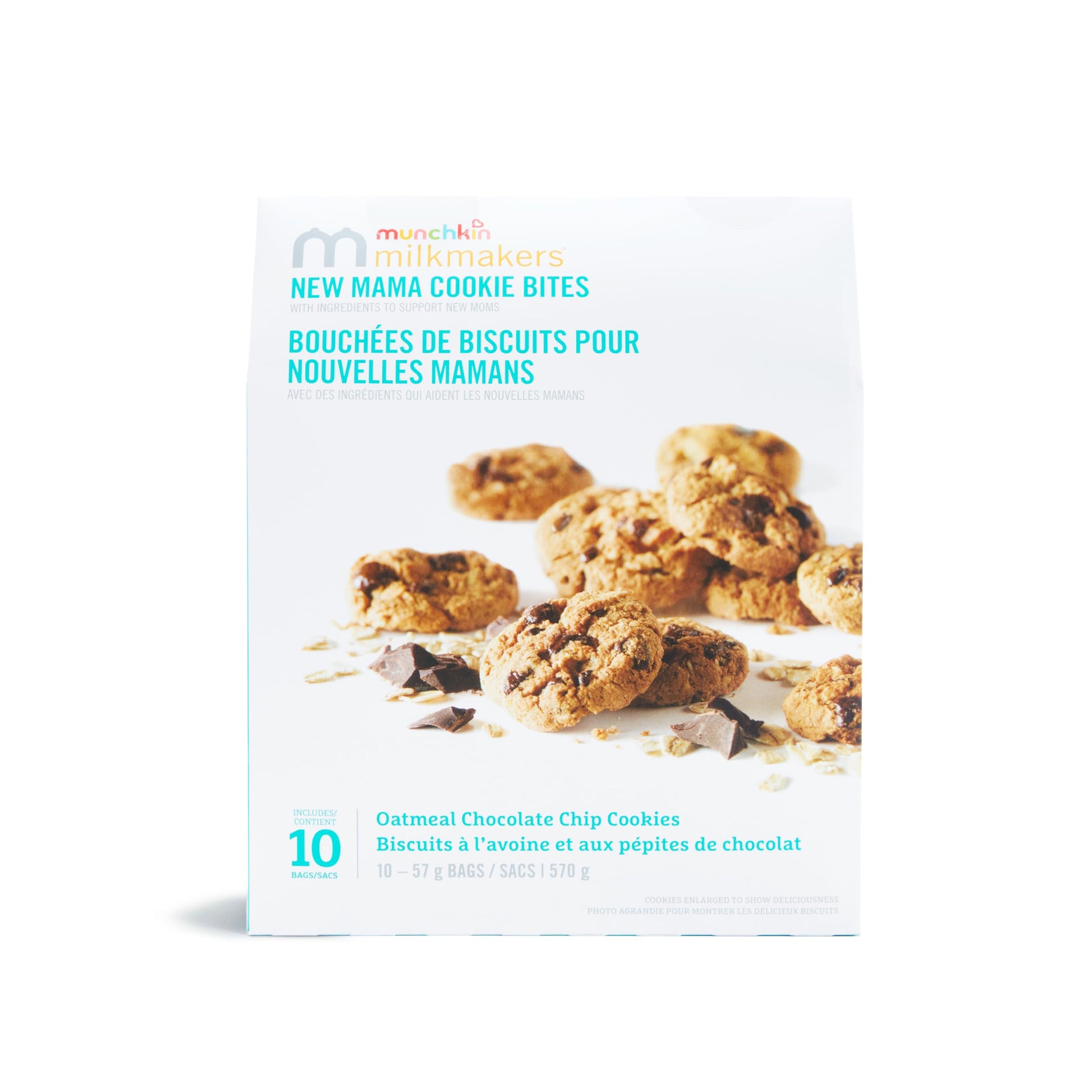 Milkmakers New Mama Oatmeal Chocolate Chip Cookie Bites – 10 Pack (570g)
