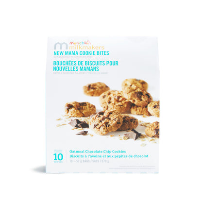 Milkmakers New Mama Oatmeal Chocolate Chip Cookie Bites – 10 Pack (570g)