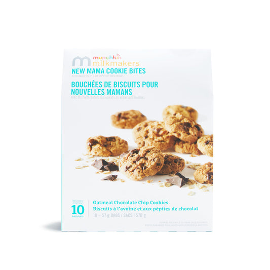 Milkmakers New Mama Oatmeal Chocolate Chip Cookie Bites – 10 Pack (570g)