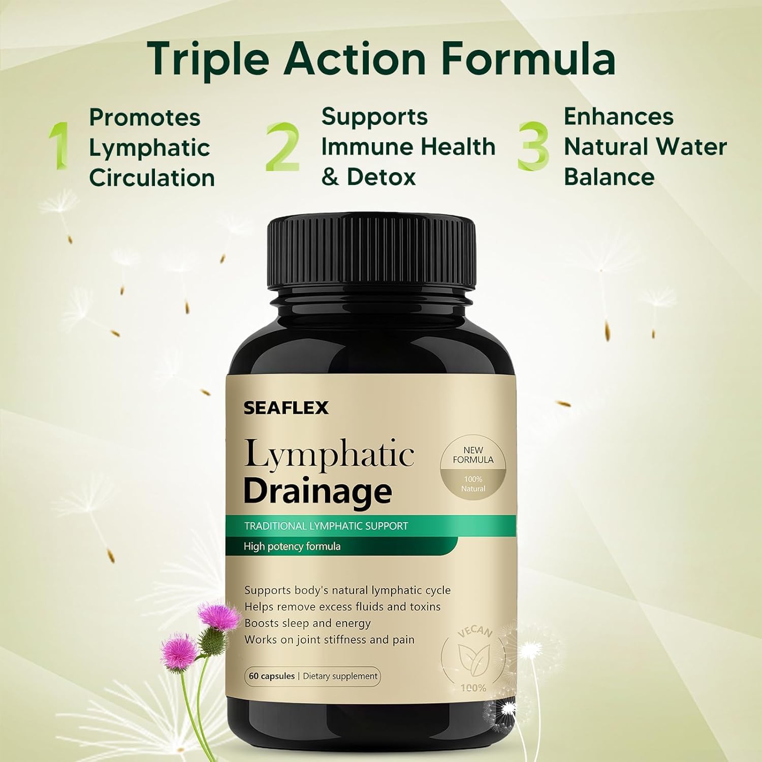 Lymphatic Drainage Capsules 60 Capsules – Lymphatic Drainage & Supports Cellulite Reduction - Available at All In One Marketplace Canada