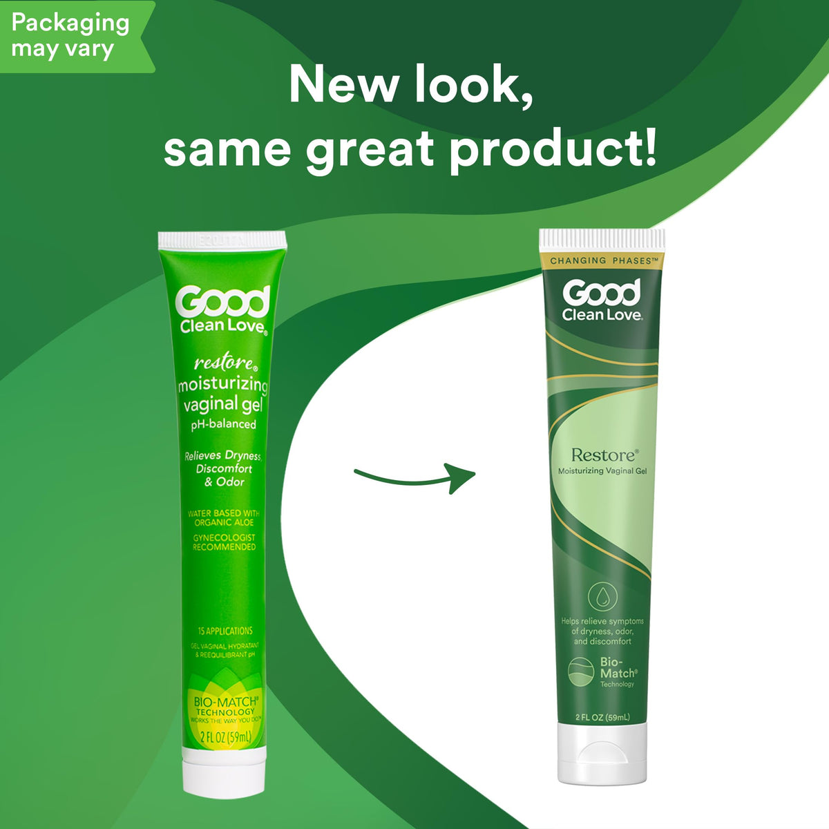 Good Clean Love Restore Moisturizing Vaginal Gel, pH-Balanced, Water-Based with Aloe Vera & Lactic Acid, Reduces Dryness, Discomfort & Odor for Women, 59mL (2 fl oz)