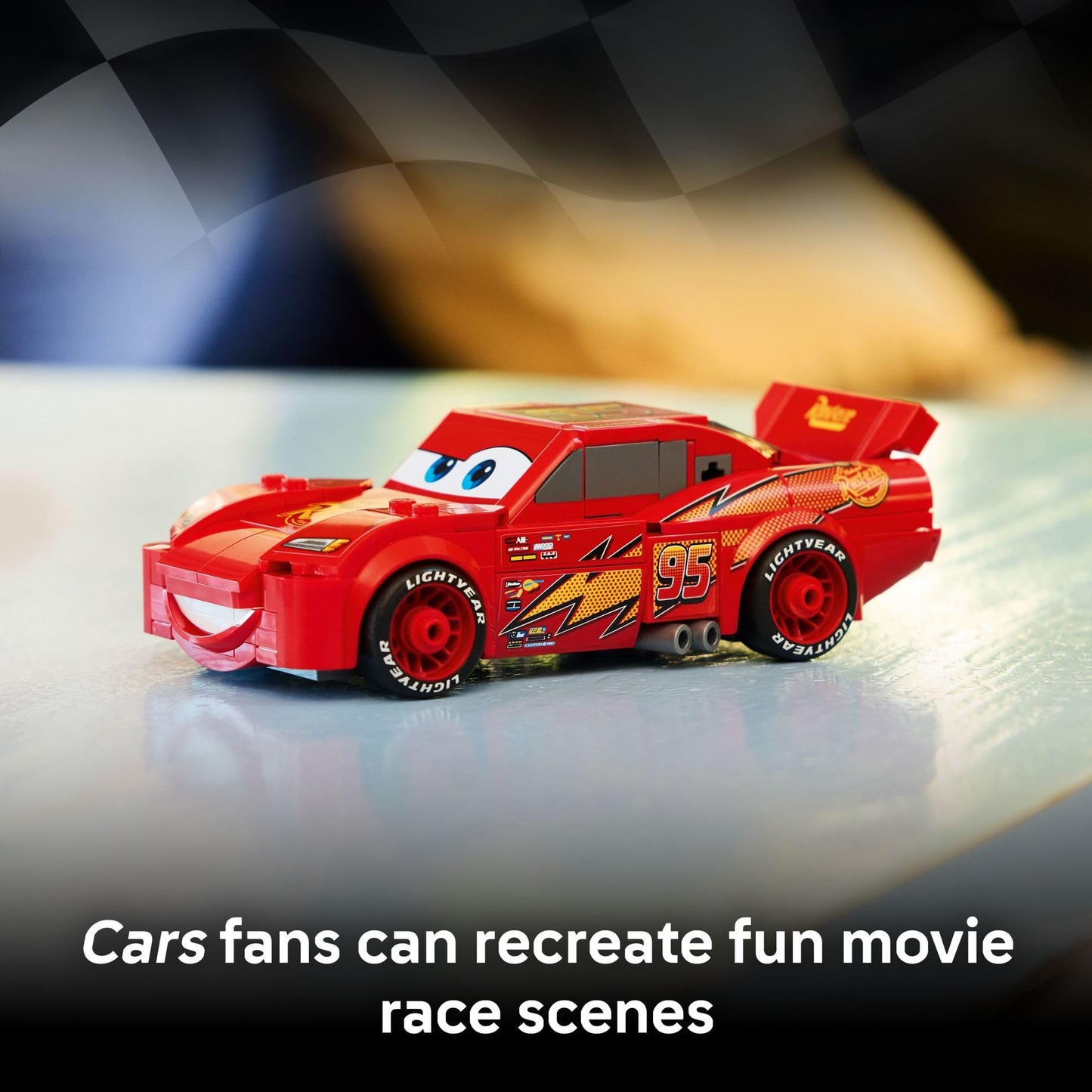 LEGO Speed Champions Lightning McQueen Toy - Disney Pixar Cars Building Blocks for Kids, Boys & Girls, Ages 9+ - Pretend Play Race Car & Bedroom Shelf Display - 77255 - Available at All In One Marketplace Canada