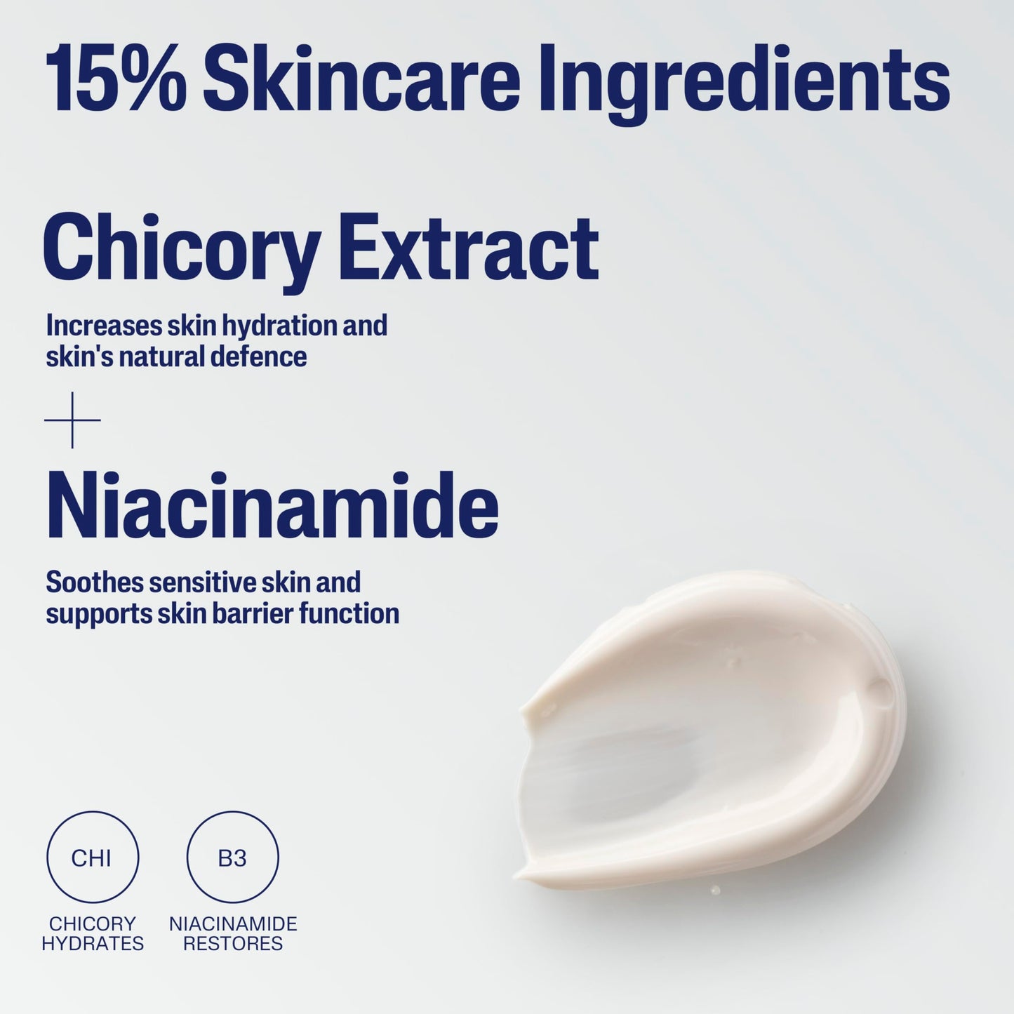 Cetaphil Daily Facial Moisturiser SPF 30, Lightweight SPF Moisturiser for Sensitive Skin, 50ml, Niacinamide & Chicory Extract, UVA/UVB Protection, 24 Hour Hydration, Dermatologist Recommended