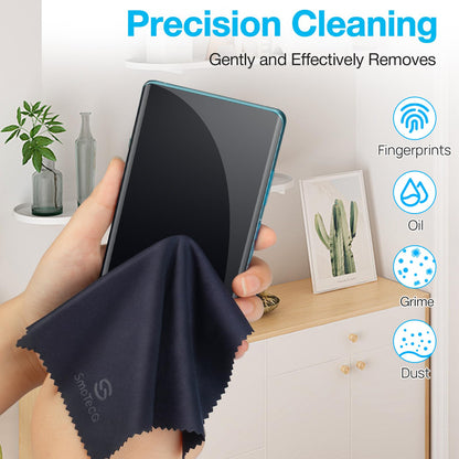 SmoTecQ Glasses Cleaner Kit – Alcohol-Free, Plant-Based Spray + Ultra-Soft Microfiber Cloths for Eyeglasses, Screens & Cameras – 2 x 2oz Spray Bottles + 2 Cloths + Travel Pouch Set - Available at All In One Marketplace Canada