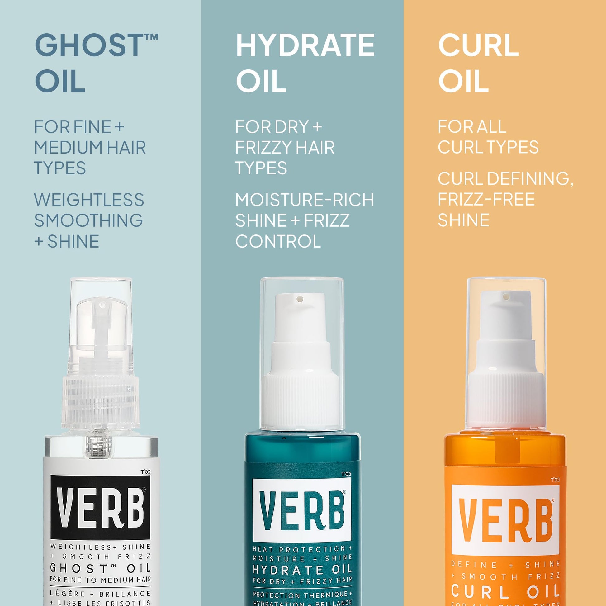 VERB Ghost Oil, 2 fl oz- Weightless Hair Oil for Fine to Medium Hair – Smooths Frizz, Adds Shine – No Parabens, Gluten or Harmful Sulfates - Available at All In One Marketplace Canada