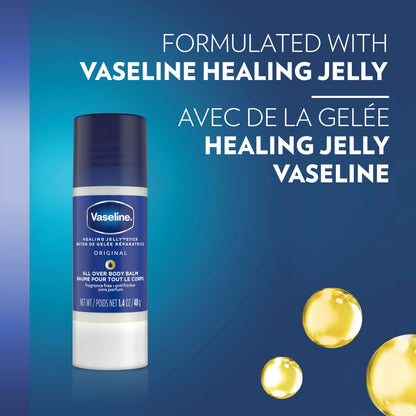 Vaseline All Over Jelly Balm Stick Healing Jelly Skin Care Unscented 40g (Pack of 3) - Available at All In One Marketplace Canada
