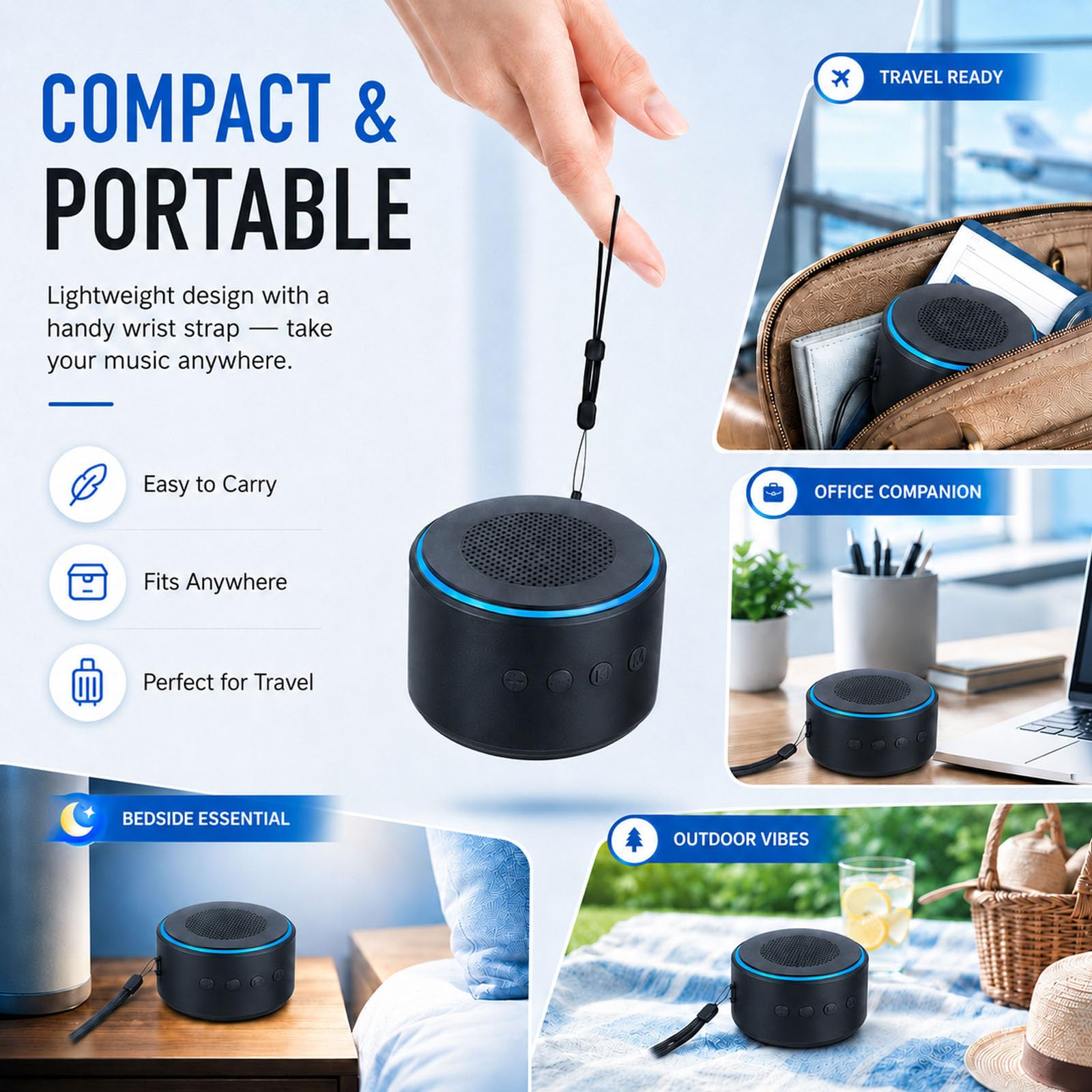 ZAPUVO Gifts for Men Dad, Bluetooth Speaker with Phone Stand, Christmas Anniversary for Men - Birthday Gifts for Him Husband Boyfriend, Wireless Speaker Phone Holder for Home Office Desk Use - Available at All In One Marketplace Canada