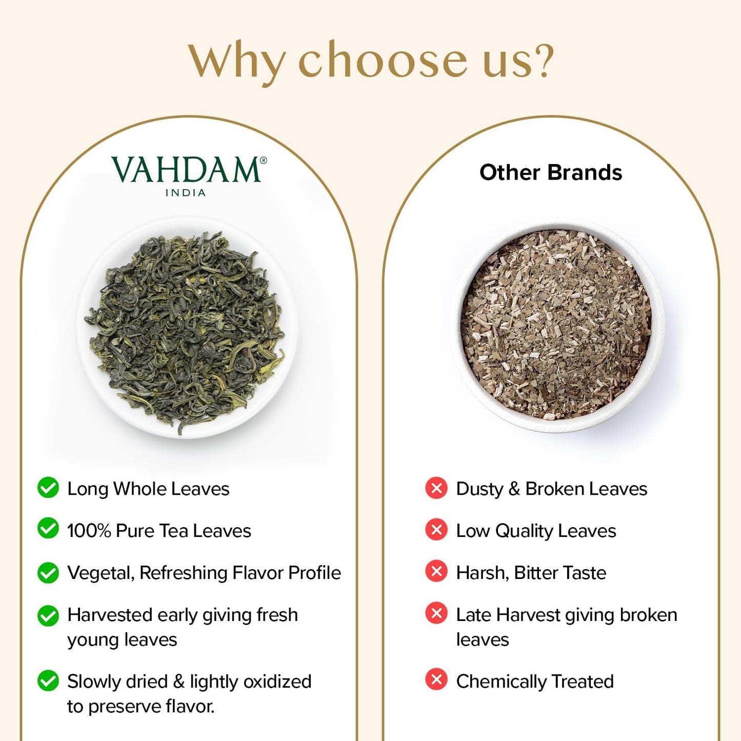 VAHDAM, Himalayan Green Tea Leaves (100g | 50+ Cups) Non GMO, Gluten Free | High Elevation Grown Green Tea Leaves From Himalayas | Pure Unblended Single Origin Green Loose Leaf Tea | Vacuum Sealed VAHDAM
