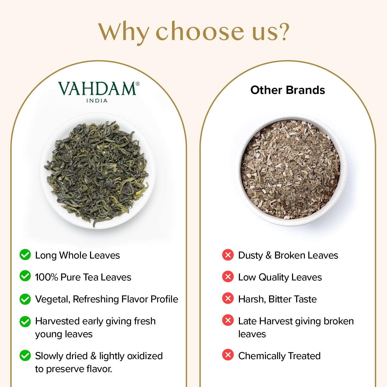 VAHDAM, Himalayan Green Tea Leaves (100g | 50+ Cups) Non GMO, Gluten Free | High Elevation Grown Green Tea Leaves From Himalayas | Pure Unblended Single Origin Green Loose Leaf Tea | Vacuum Sealed VAHDAM