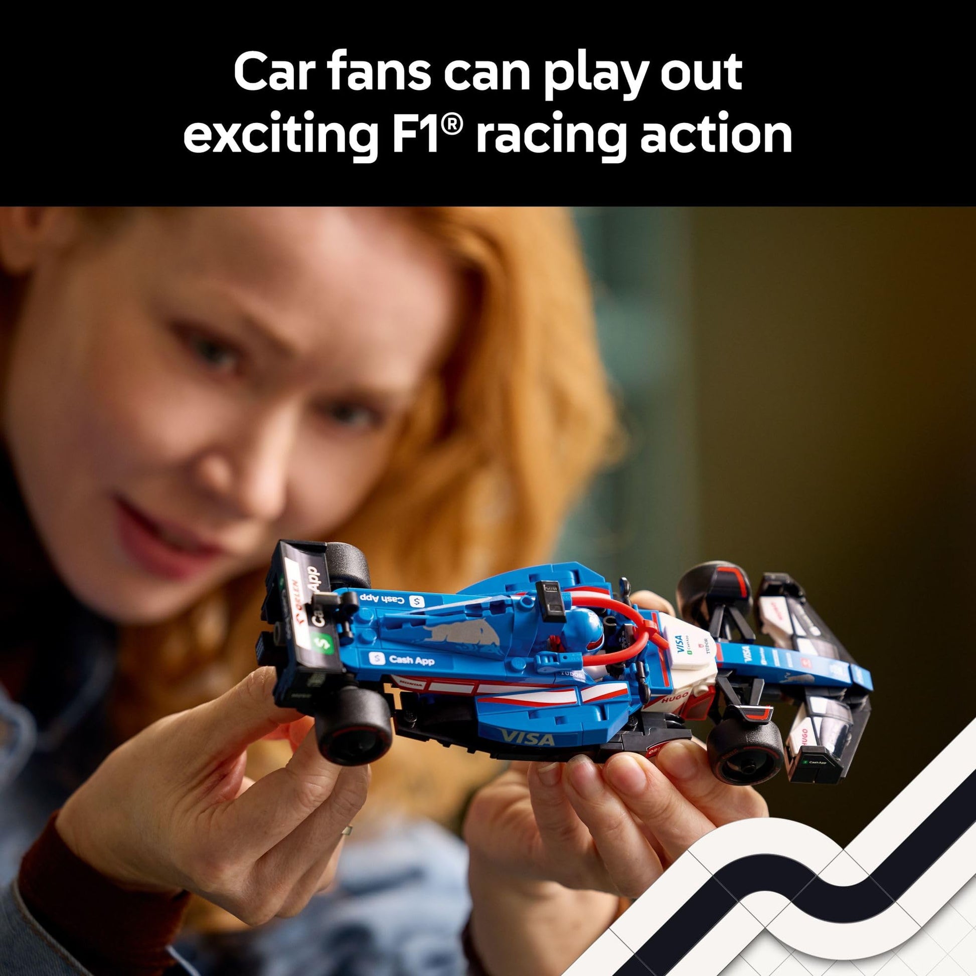 LEGO Speed Champions Visa Cash App RB VCARB 01 F1 Race Car Model Kits - Building Sets for Adults, Ages 18+ W/Realistic Features - F1 DIY Crafts for Display - Gift Ideas for F1 Fans - 77246 LEGO