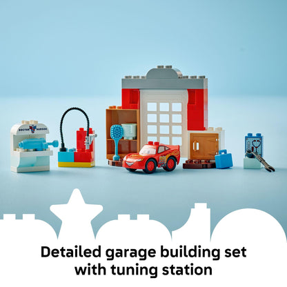 LEGO DUPLO │ Disney and Pixar Cars McQueen’s Visit to Doc’s Garage, Buildable Toddler Toy Inspires Creative Play, Building Set for Preschoolers Aged 2 Plus Who Love Vehicle Playsets 10456