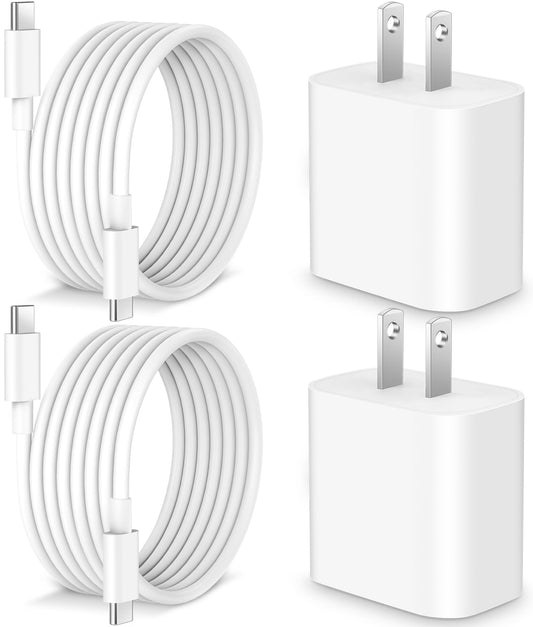 iPhone 17 16 Pro Max Charger Fast Charging, 2 Pack 40W USB C Charger Block